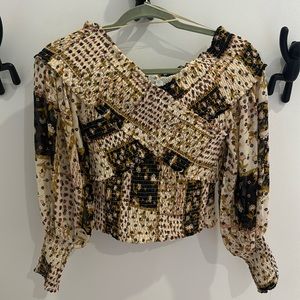 BB Dakota by Steve Madden shirred blouse. NWOT